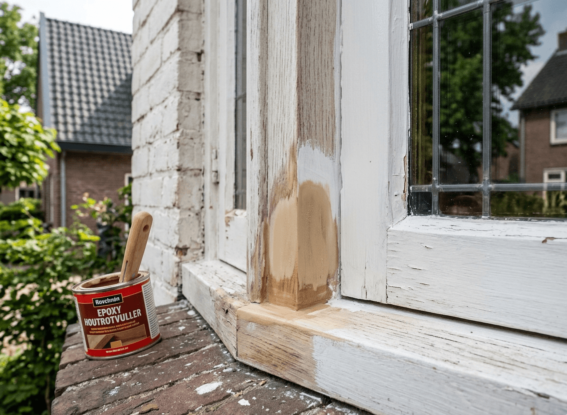 Houtrot herstel kozijn Eindhoven